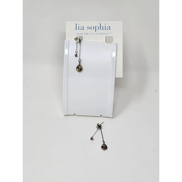 Lia Sophia Jewelry - Dangles Pierced Earrings - "Mystify" - Genuine Abalone - Picture 7 of 9